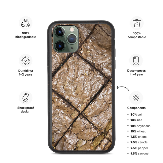 Biodegradable Brownie Print iPhone Case